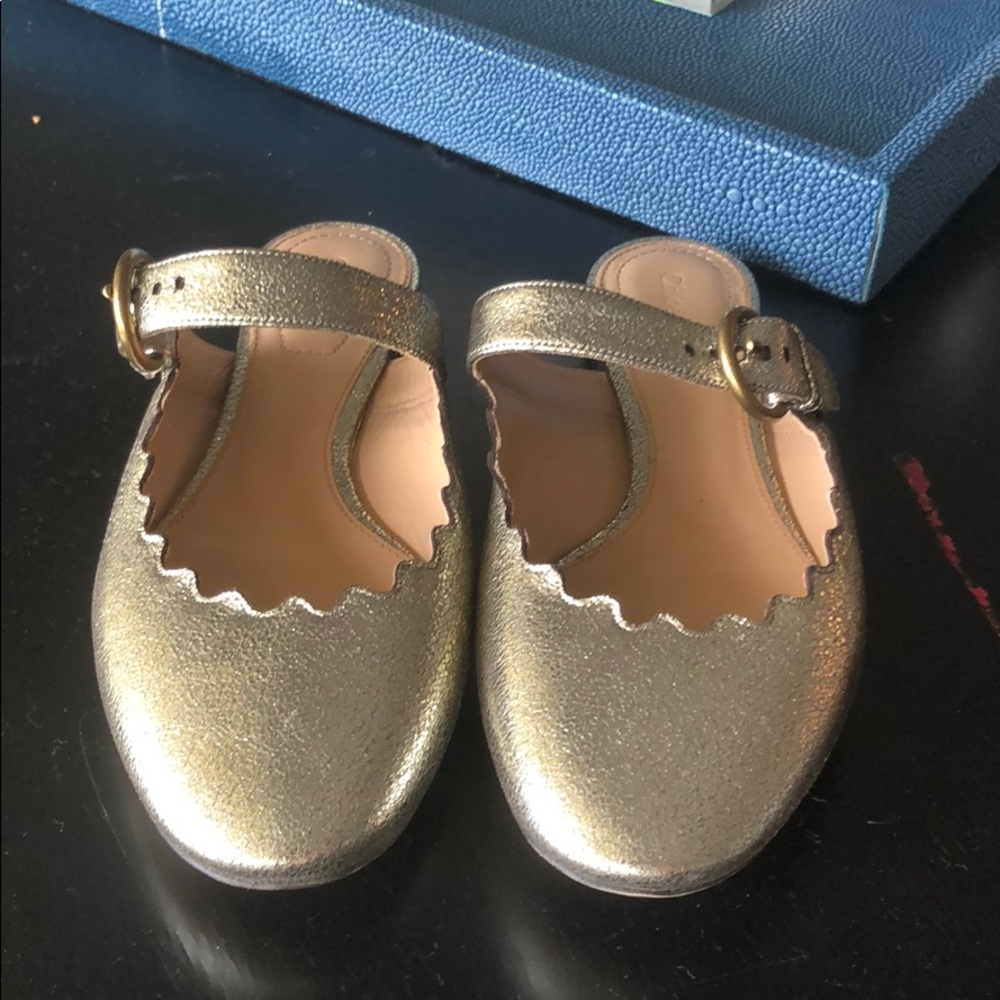 Chloe Metallic slip ons